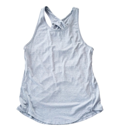 Athleta Yogini Athletic Tank Strappy Back Light Heather Blue Size XS - Picture 4 of 8